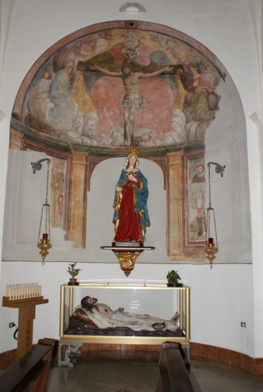 Chiesa di S.Flaviano a Basciano (Te): resti di affresco