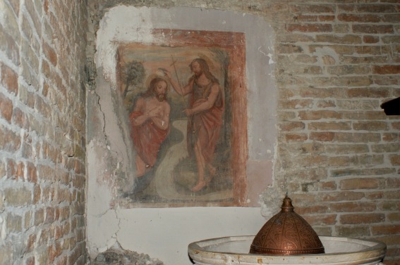 Chiesa dei SS.Pietro e Andrea Apostoli a Castelbasso (Te): Battesimo di Ges