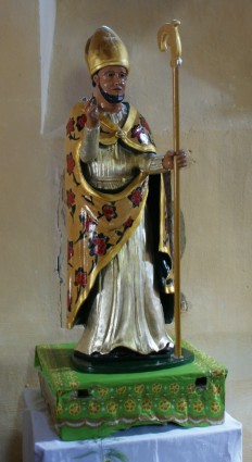 Chiesa di S. Martino a Fioli: la statua di S. Martino