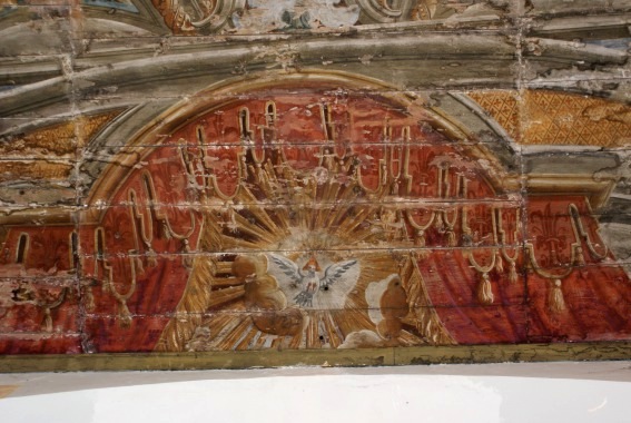 Chiesa dei SS. Mariano e Giacomo a Nocella di Campli: soffitto ligneo dipinto